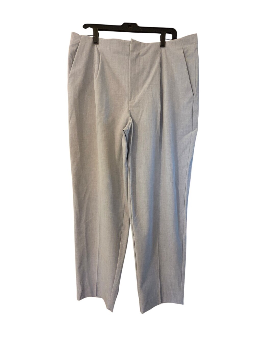A New Day Light Gray Trousers Tapered Leg High Rise Stretch Plus Size 16 NWT